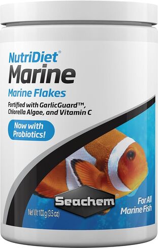Seachem Nutridiet Marine Flakes with Probiotics 100g/3.5 oz (1094) in Saudi Arabia
