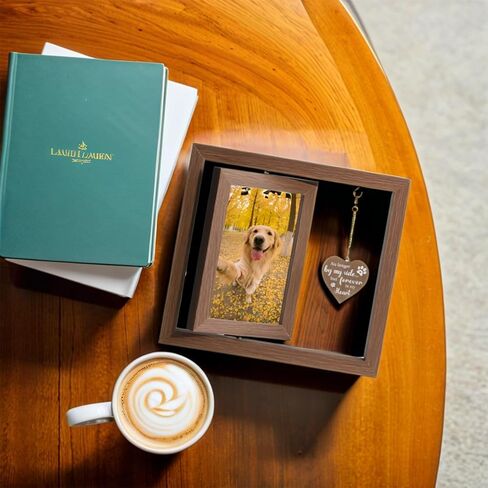 Pet Memorial Gifts for Dogs Cats, Memorial Picture Frame Gifts for Loss of Pets, Dog Sympathy Bereavement Remembrance Rotating Wooden Picture Frame Picture Frame (A) in Saudi Arabia