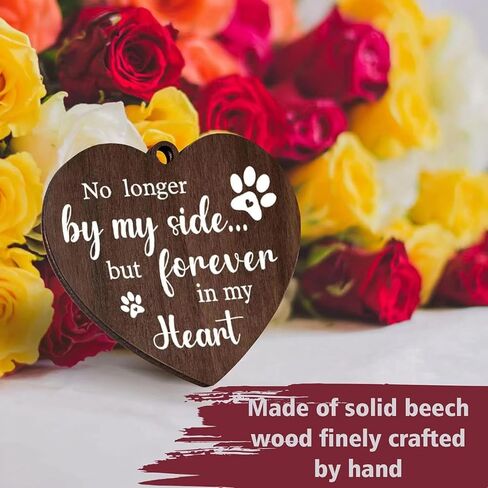 Pet Memorial Gifts for Dogs Cats, Memorial Picture Frame Gifts for Loss of Pets, Dog Sympathy Bereavement Remembrance Rotating Wooden Picture Frame Picture Frame (A) in Saudi Arabia