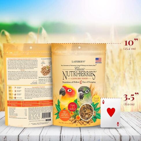 LAFEBER'S Classic Nutri-Berries Conure Food, Made with Non-GMO and Human-Grade Ingredients, for Conures (Classic 10 oz Pack of 2) in Saudi Arabia