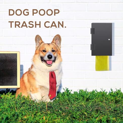 2 Pcs Dog Poop Bag Dispenser Black Pet Waste Bag Dispenser Station Acrylic Dog Poop Bag Holder Wall Mount Poop Bags Storage Outdoor Container for Indoors and Outdoors (Dispenser Only) in Saudi Arabia