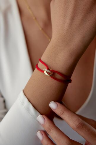 سوار ترينيتي - إصدار محدود من سلسلة الماس (ذهب عيار 18 قيراط - فضة إسترلينية) مصمم، سوار سلكي متطور. هدية أنيقة ومثالية (أسود، ذهبي) in Kuwait