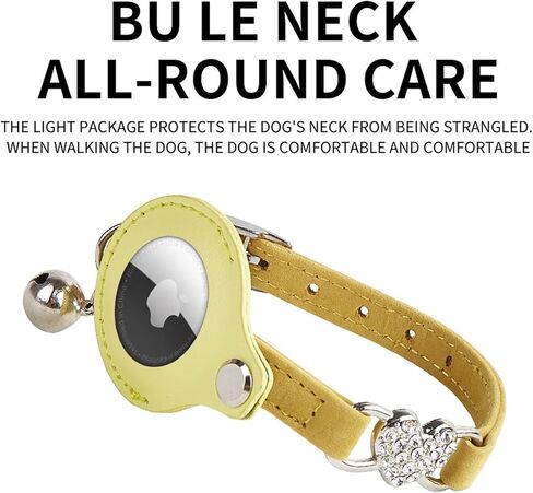 Airtag Cat Collar, Cat Collar with Bells, GPS Cat Collar, Cat Tracker Collar Leather Cat Collar for Cats, Lightweight GPS Pet Collars for Girl Boy Cats, Small Dogs, Puppies (Purple) in Saudi Arabia