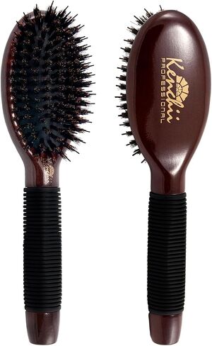 Kenchii Boar and Nylon Bristle Dog/Cat Grooming Brush with One-Piece Maple Body-Choose Size Large, Small (Small) in Saudi Arabia