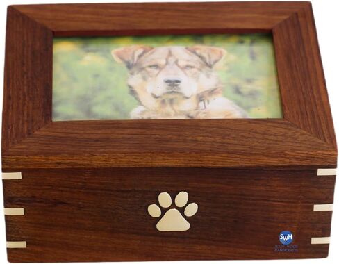 Wooden Pet Urn Box for Ashes | Wood Cremation Urns | Decorative Urns | Handmade Urn for Dog Ashes| Pet Memorial Urns | Funeral Urns in Saudi Arabia