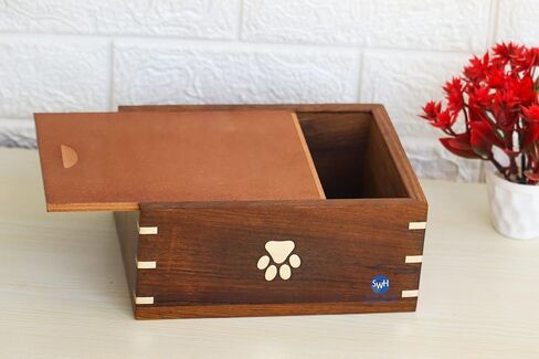 Wooden Pet Urn Box for Ashes | Wood Cremation Urns | Decorative Urns | Handmade Urn for Dog Ashes| Pet Memorial Urns | Funeral Urns in Saudi Arabia