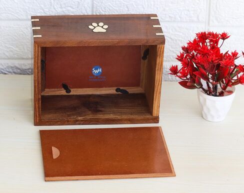 Wooden Pet Urn Box for Ashes | Wood Cremation Urns | Decorative Urns | Handmade Urn for Dog Ashes| Pet Memorial Urns | Funeral Urns in Saudi Arabia