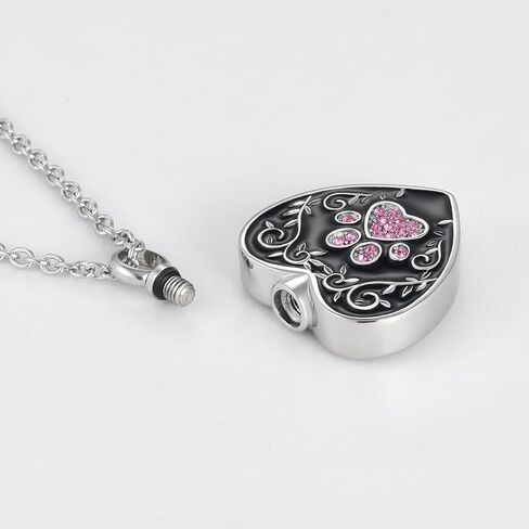 Pet Paw Dog Cremation Jewelry Urn Necklace for Ashes Memorial Animal Cat Ash Urn Keepsake Pendant in Saudi Arabia