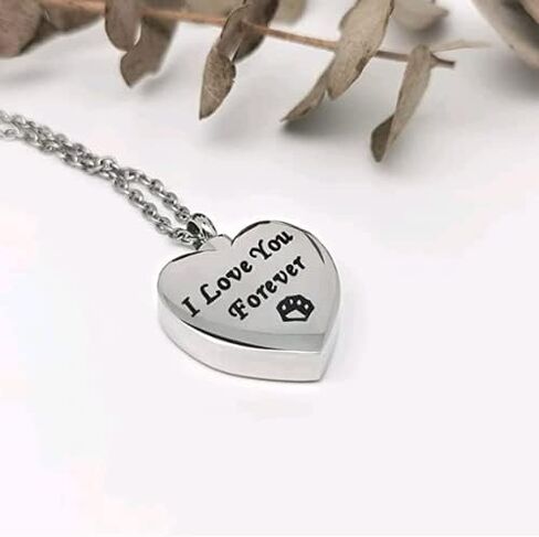 Pet Paw Dog Cremation Jewelry Urn Necklace for Ashes Memorial Animal Cat Ash Urn Keepsake Pendant in Saudi Arabia