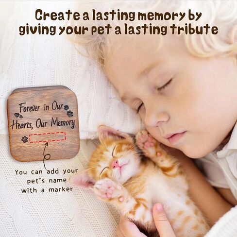 Personalized Pet Memorial Gifts for Loss of Dog or Cat, Pet Hair Keepsake Box, Walnut Wood Dog Memorial Gift Suitable for Dog Tags, Cat Memorial Gifts, Pet Loss Sympathy Gift, Dog Ashes Keepsake in Saudi Arabia