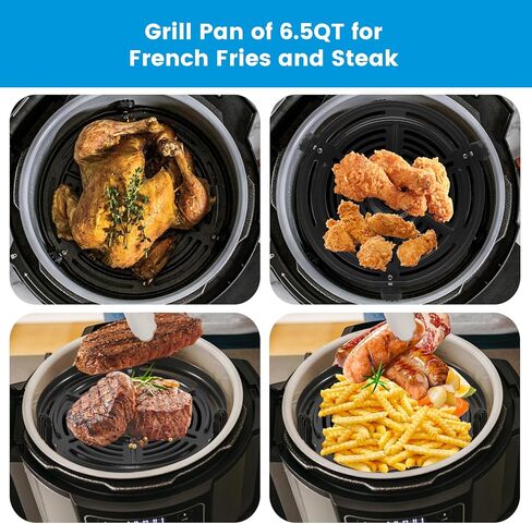 قطع غيار مقلاة الهواء للنينجا FD302 6.5 Qt FD101 5 Qt FD401 8 Qt مقلاة الهواء، مقلاة الهواء شواء لوحة الشواية لوحة هش لوحة الملحقات رف صينية للنينجا OP302 OP305 FD305 FD305 مقلاة الهواء in Kuwait