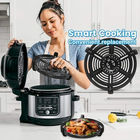 قطع غيار مقلاة الهواء للنينجا FD302 6.5 Qt FD101 5 Qt FD401 8 Qt مقلاة الهواء، مقلاة الهواء شواء لوحة الشواية لوحة هش لوحة الملحقات رف صينية للنينجا OP302 OP305 FD305 FD305 مقلاة الهواء in Kuwait