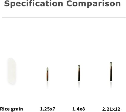 Universal Pet Microchip Animals Implant Chip 134.2khz Registration FDX-B Pet ID Microchip for The Management of Dog Cat Cow Pig Rabbit Pigeon Fish (1pc, 2.12x12mm) in Kuwait