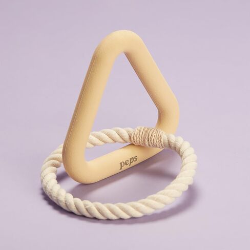 Peps Pet Toy Natural Rubber Triangle w/Cotton Rope (Medium Size) Tan in Saudi Arabia