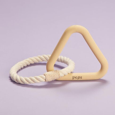 Peps Pet Toy Natural Rubber Triangle w/Cotton Rope (Medium Size) Tan in Saudi Arabia