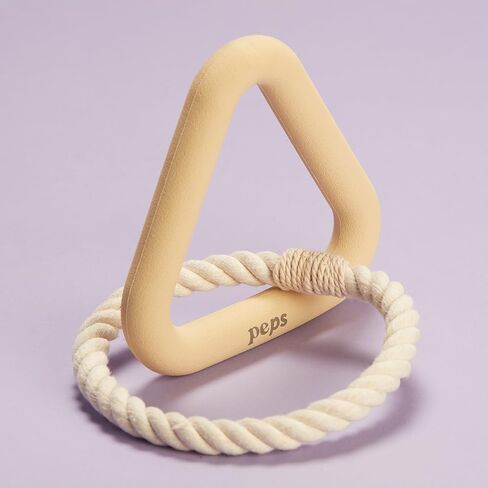 Peps Pet Toy Natural Rubber Triangle w/Cotton Rope (Medium Size) Tan in Saudi Arabia