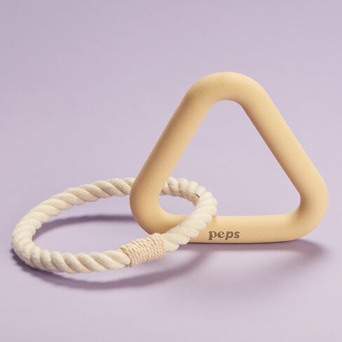 Peps Pet Toy Natural Rubber Triangle w/Cotton Rope (Medium Size) Tan in Saudi Arabia