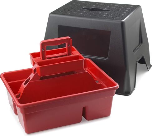 Little Giant Stable Storage Box and Stool DuraTote Stool and Tote Box with Carrying Handle (Red) (Item No. DTSSRED) in Saudi Arabia