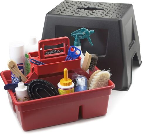 Little Giant Stable Storage Box and Stool DuraTote Stool and Tote Box with Carrying Handle (Red) (Item No. DTSSRED) in Saudi Arabia