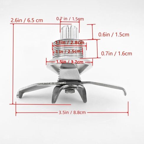 CRANDDI Spare Blades for Blender K90 and Wantjoin K90, 1Pcs Blending blade With Long Blade Assembly, Stainless Steel Back-up Blade, Replacement Blade Accessories (K90 Blade) in Saudi Arabia