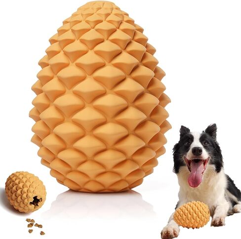 Pine Cone Dog Chew Toys for Aggressive Chewers: Nearly Indestructible Dog Toy, Interactive Treat Dispensing Dog Toys for Medium Large Size Dog, Long Lasting Dog Gifts for Dogs in Saudi Arabia