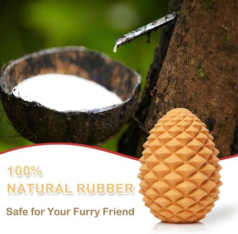 Pine Cone Dog Chew Toys for Aggressive Chewers: Nearly Indestructible Dog Toy, Interactive Treat Dispensing Dog Toys for Medium Large Size Dog, Long Lasting Dog Gifts for Dogs in Saudi Arabia
