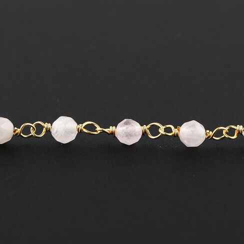 Natural Rose Quartz Crystals Beads Necklace Lanyard Eyeglass Mask Chain for Women Reading Glasses Rosary Cord Spectacle String Eyewear Frames Specs Jewelry Accessory Stylish Holder in Saudi Arabia