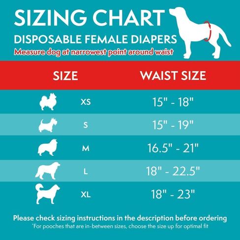 Simple Solution Disposable Dog Diapers for Female Dogs | Super Absorbent Leak-Proof Fit | Large | 12 Count (Pack of 1) in Kuwait