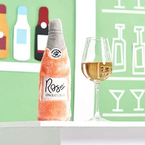 ZippyPaws - Happy Hour Crusherz Drink Themed Crunchy Water Bottle Dog Toy - Rosé in Saudi Arabia