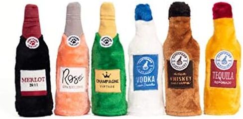 ZippyPaws - Happy Hour Crusherz Drink Themed Crunchy Water Bottle Dog Toy - Rosé in Saudi Arabia