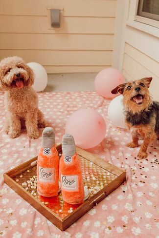 ZippyPaws - Happy Hour Crusherz Drink Themed Crunchy Water Bottle Dog Toy - Rosé in Saudi Arabia