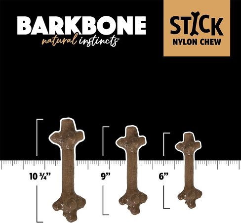Pet Qwerks Nylon Stick BarkBone - Durable Dog Toys for Aggressive Chewers - Peanut Butter Flavor - 6" in Saudi Arabia