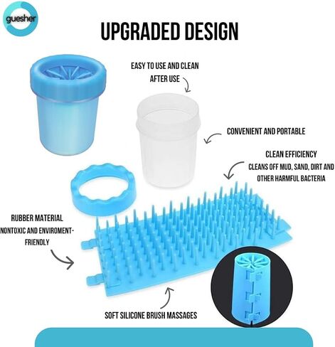 Paw Cleaner for Dogs and Cats with silicone bristles, removes dirt and mud from pets' paws, for all breeds various sizes Small, Medium, Large (Medium) in Saudi Arabia