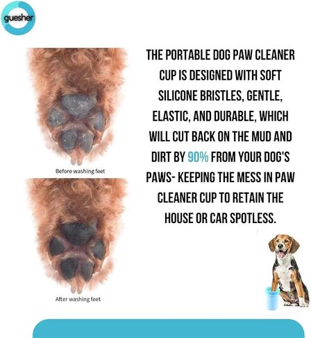 Paw Cleaner for Dogs and Cats with silicone bristles, removes dirt and mud from pets' paws, for all breeds various sizes Small, Medium, Large (Medium) in Saudi Arabia