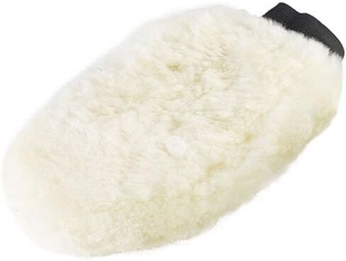 Horze Sheepskin Grooming Mitten - Off-White in Saudi Arabia