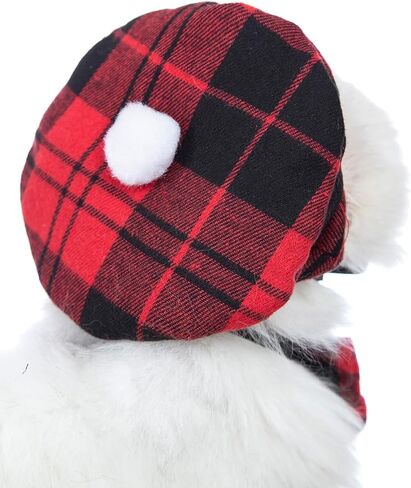 قبعة منقوشة للقطط مع فيونكة للقطط المضحكة مع ربطة عنق حمراء لزي القطط الصغيرة والمتوسطة والكبيرة (M) in Kuwait