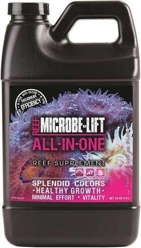 MICROBE-LIFT All-in-One Master Reef Supplement for Reef Environment Maintenance and Healthy Growth of Fish Tank Plants, 16 Fl Oz in Saudi Arabia