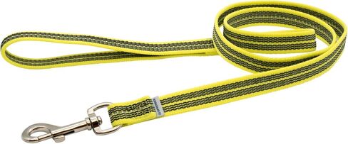 Herm Sprenger - Heavy Duty Rubberized Nylon Reflective Dog Leash 6 Feet – Safety Control No Slip Grip Loop Handle No-Tangle 360 Swivel – Comfort Lead for Small Medium Dogs (Black) in Saudi Arabia
