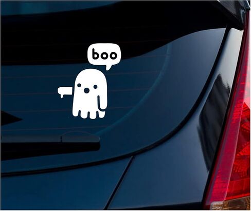 ملصق نافذة السيارة Ghost Says Boo، ملصق ممتص للصدمات، لوحة، ملصق فينيل، ملصق فينيل، ملصق شخصي، للسيارة، هدية لها in Kuwait