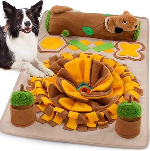 Snuffle Mat for Dogs,Dog Feeding Mat Sniff Mat Interactive Dog Puzzle Mat for Training and Stress Relief Encourages Natural Foraging Skills (Pink) in Saudi Arabia