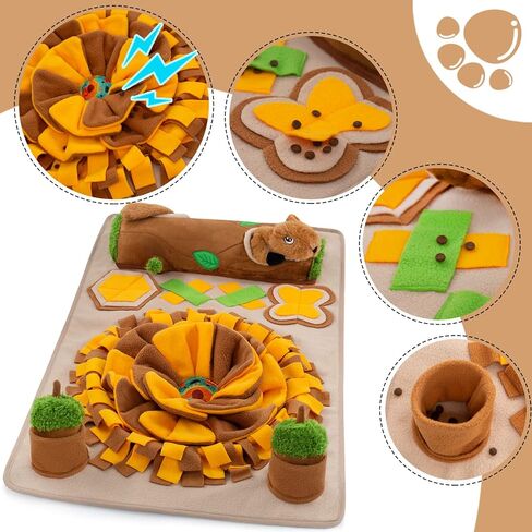 Snuffle Mat for Dogs,Dog Feeding Mat Sniff Mat Interactive Dog Puzzle Mat for Training and Stress Relief Encourages Natural Foraging Skills (Pink) in Saudi Arabia