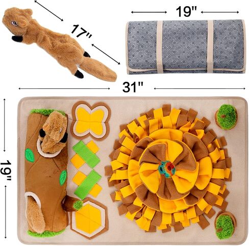 Snuffle Mat for Dogs,Dog Feeding Mat Sniff Mat Interactive Dog Puzzle Mat for Training and Stress Relief Encourages Natural Foraging Skills (Pink) in Saudi Arabia