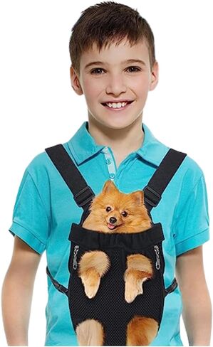 Medium Size Dog Carrying Backpack by Dogstuff | Front Carrier for Small Dogs | Traveling, Hiking, Pet Backpack | Dog Backpack Carrier | in Saudi Arabia