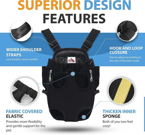 Medium Size Dog Carrying Backpack by Dogstuff | Front Carrier for Small Dogs | Traveling, Hiking, Pet Backpack | Dog Backpack Carrier | in Saudi Arabia