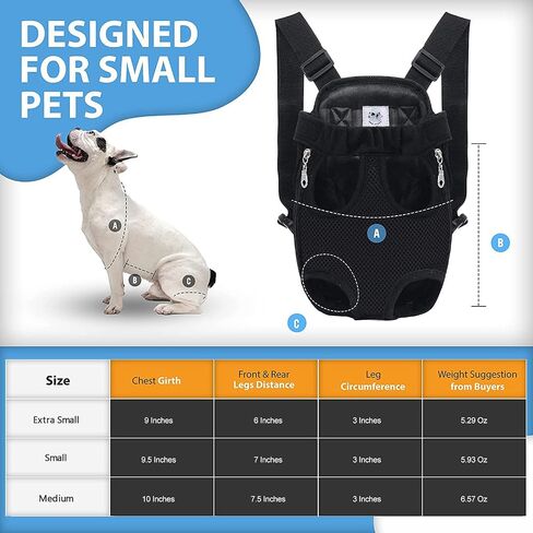 Medium Size Dog Carrying Backpack by Dogstuff | Front Carrier for Small Dogs | Traveling, Hiking, Pet Backpack | Dog Backpack Carrier | in Saudi Arabia