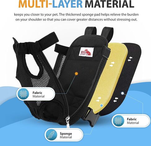 Medium Size Dog Carrying Backpack by Dogstuff | Front Carrier for Small Dogs | Traveling, Hiking, Pet Backpack | Dog Backpack Carrier | in Saudi Arabia
