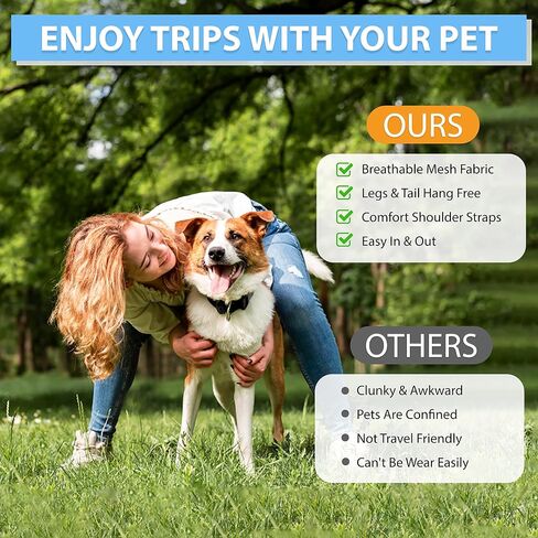 Medium Size Dog Carrying Backpack by Dogstuff | Front Carrier for Small Dogs | Traveling, Hiking, Pet Backpack | Dog Backpack Carrier | in Saudi Arabia