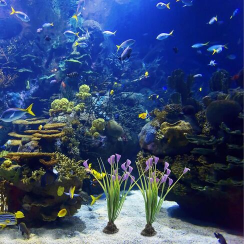 iplusmile Landscaping Plastic Plant, Aquarium Plants Artificial Plastic Plants Decoration Ornament for Fish Tank 2pcs in Saudi Arabia
