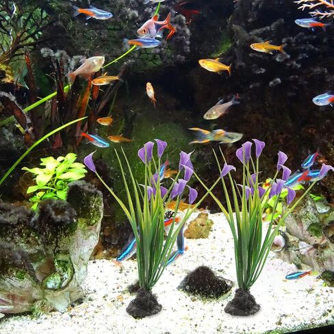 iplusmile Landscaping Plastic Plant, Aquarium Plants Artificial Plastic Plants Decoration Ornament for Fish Tank 2pcs in Saudi Arabia