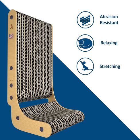cat Scratcher Durable L Shape Cat Scratch Pad Cat Toys Multifunction Cat Scratch Pad Wall Mounted Cat Scratching Cardboard Post with Ball Toy for Indoor Cat Pet Hair Remover & Catnip Included in Saudi Arabia